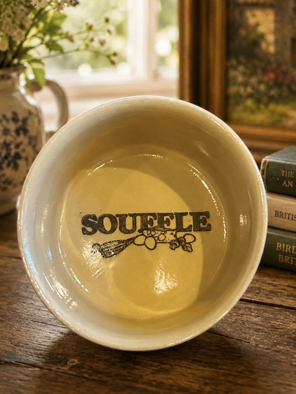 Vintage Pearsons of Chesterfield Stoneware Souffle Dish Made in England